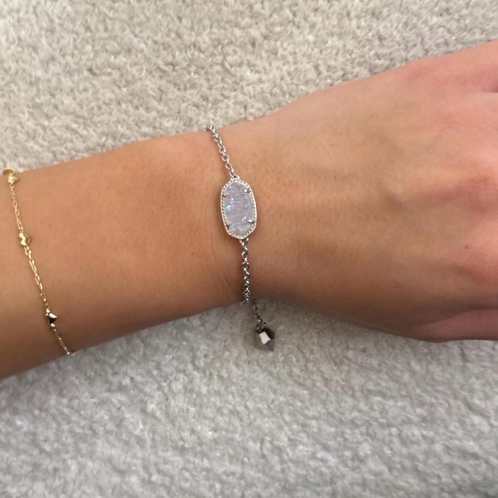 Kendra Scott Silver and Purple Druzy stone braclet -limited edition